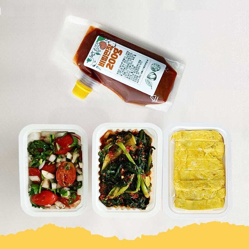 쿡동강,열무국수 비빔장 계란말이 방울토마토 절임 반찬 세트